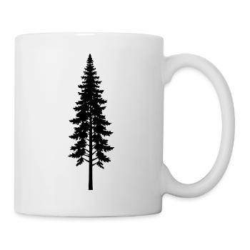 Dünne Kiefer - Tasse - Weiß - Rechts