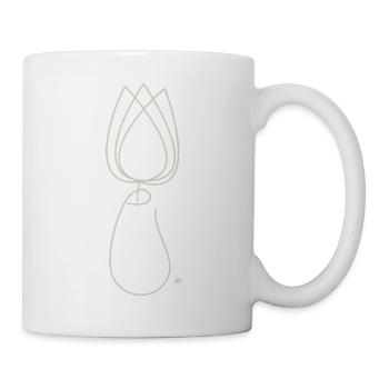 die TULPE in der Vase - Tasse - Weiß - Rechts