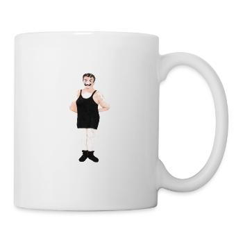 Zirkus Gewichtheber Bodybuilder - Tasse - Weiß - Rechts