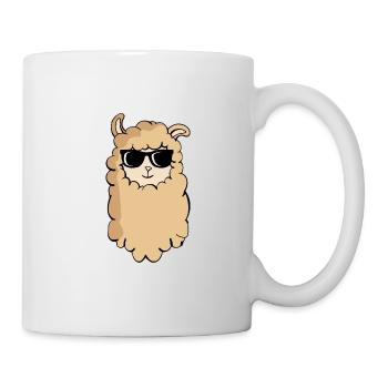Cool brown alpaca head design cool llama head - Mug - white - Right