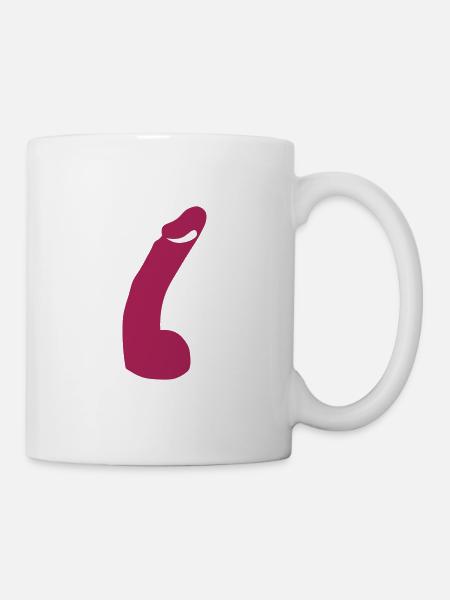 Dildo 18 5 - Tasse - Weiß
