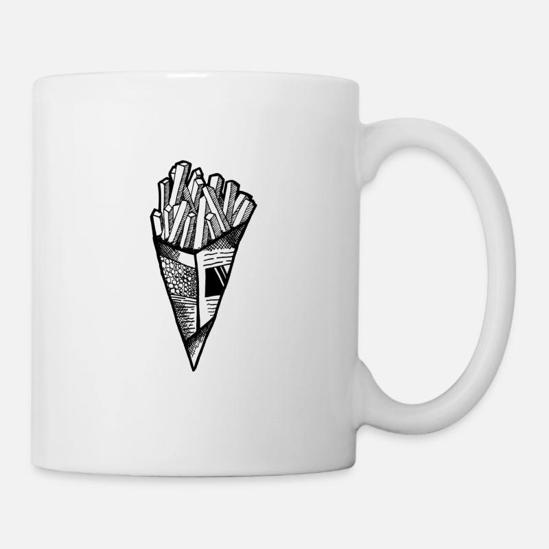 Pommes - Tasse - Weiß