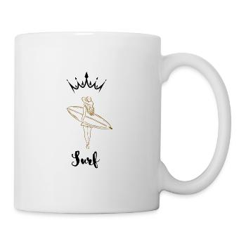 Surfeuse rétro doré - Mug blanc - blanc - Droite