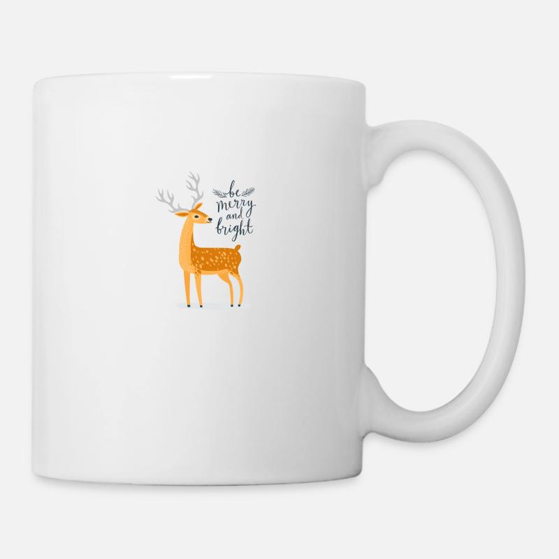 Be merry and bright - Sei fröhlich - Tasse - Weiß
