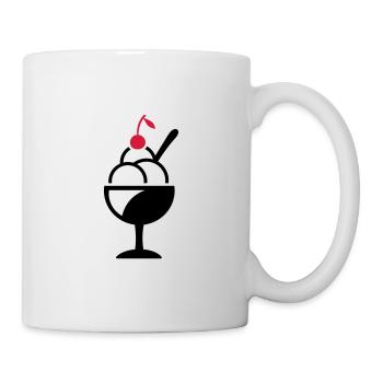 La crème glacée - Mug blanc - blanc - Droite