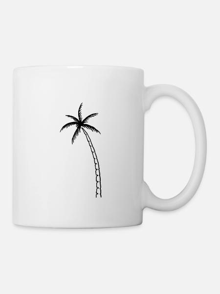 Palme Palm - Tasse - Weiß