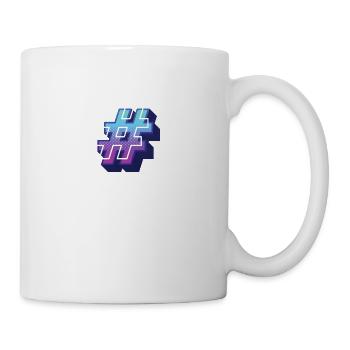 Hashtag # - Tasse - Weiß - Rechts