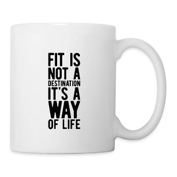 Fitness Spruch - Tasse - Weiß - Rechts
