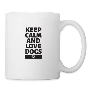 Restez calme et aimez les chiens - Mug blanc - blanc - Droite