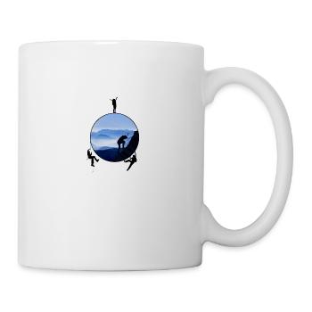 Les grimpeurs grimpent dans les montagnes - Mug blanc - blanc - Droite