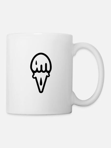 Glace - Mug blanc - blanc