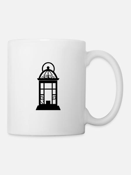 Laterne - Tasse - Weiß