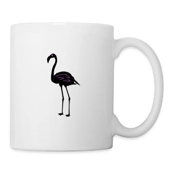 Symbole du flamant rose - Mug blanc - blanc - Droite