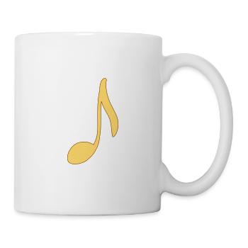 Musical Note La / A, hand gezeichnet. Musiker - Tasse - Weiß - Rechts