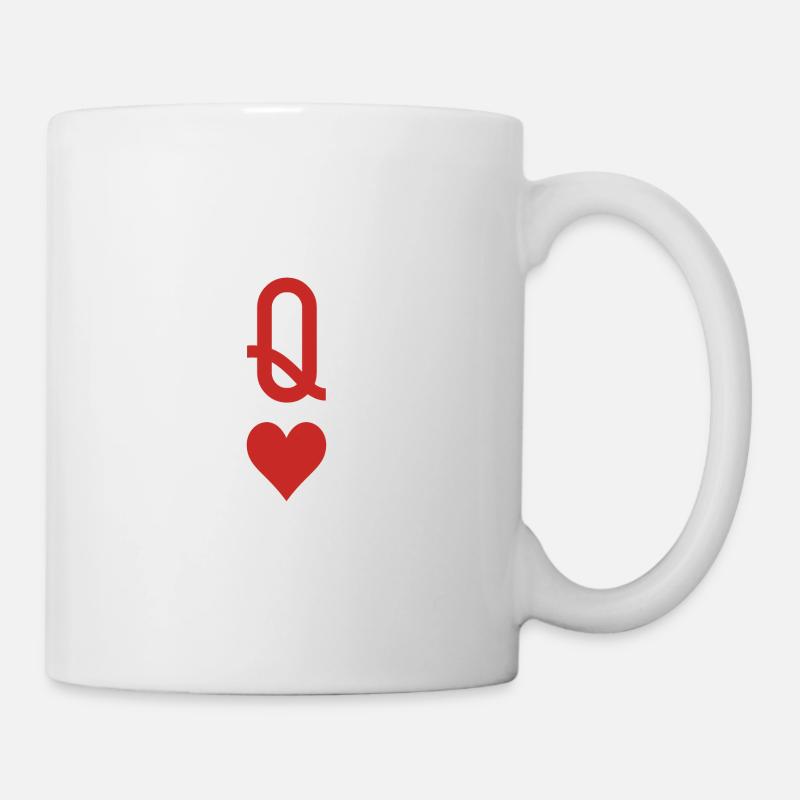 Queen Herz - Tasse - Weiß
