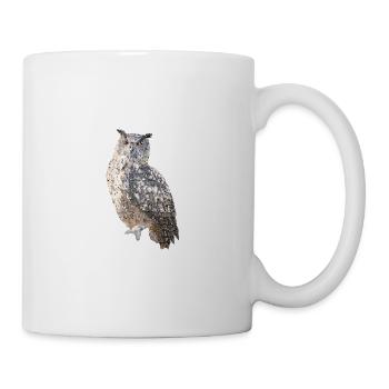 Eule Low Poly – International Owl Awareness Day - Mug - white - Right