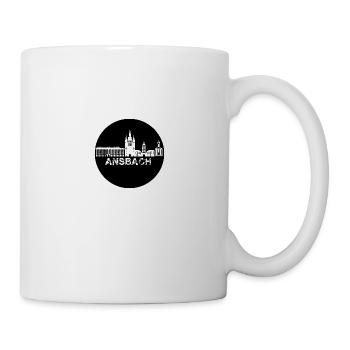 ansbach,skyline,schwarz,kreis - Tasse - Weiß - Rechts