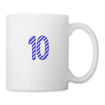 10. 10 JAHRE. 10-JÄHRIGES JUBILÄUM. 10-JÄHRIGES JUBILÄUM. - Tasse - Weiß - Rechts