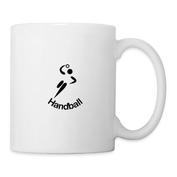 Handball Personnages en bâtons Ecriture ci-dessous - Mug blanc - blanc - Droite