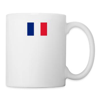 French flag on the heart - Mug - white - Right