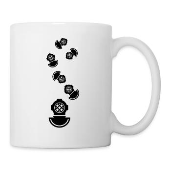 Taucherhelm Tauchen symbol - Tasse - Weiß - Rechts