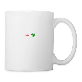 Angleterre et Brésil Drapeau brésilien du Brésil - Mug blanc - blanc - Droite