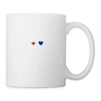 Drapeaux de l’Angleterre et de l’Union européenne - Mug blanc - blanc - Droite