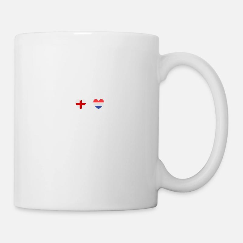 England and Netherlands Dutch flags - Mug - white