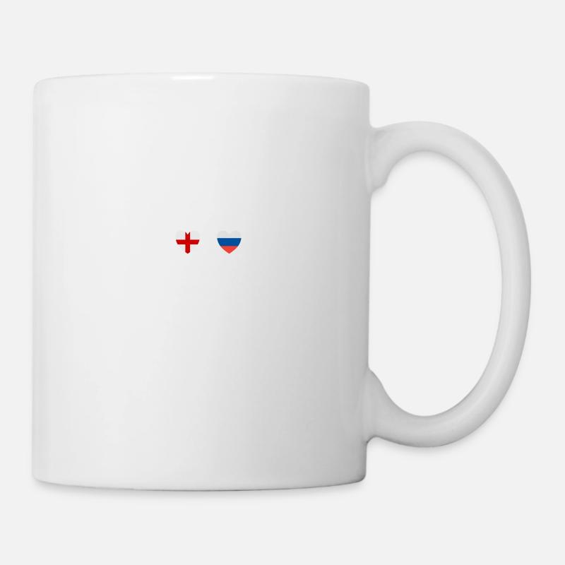 England and Russia Russian Flag Flags - Mug - white