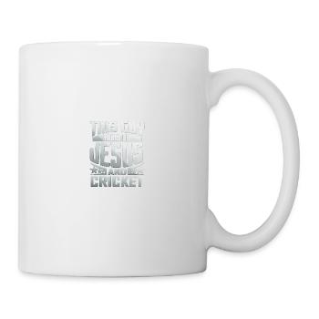 This Guy Runs On Jesus And Cricket - Tasse - Weiß - Rechts