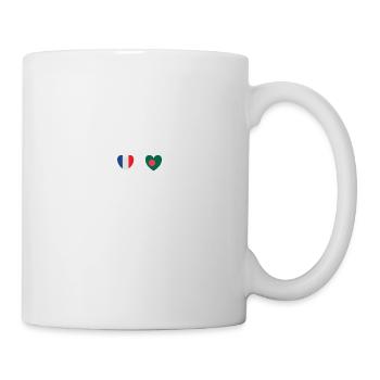 France and Bangladesh Bangladeshi flag - Mug - white - Right