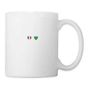 France and Brazil Brazilian flag - Mug - white - Right