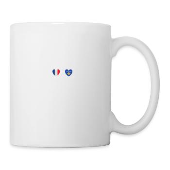 France et Kosovo Drapeau du Kosovo Drapeaux du Kosovo - Mug blanc - blanc - Droite