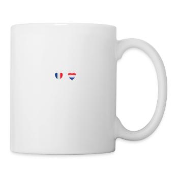 France and Netherlands Dutch flag - Mug - white - Right