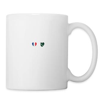France and Pakistan Pakistani flag - Mug - white - Right