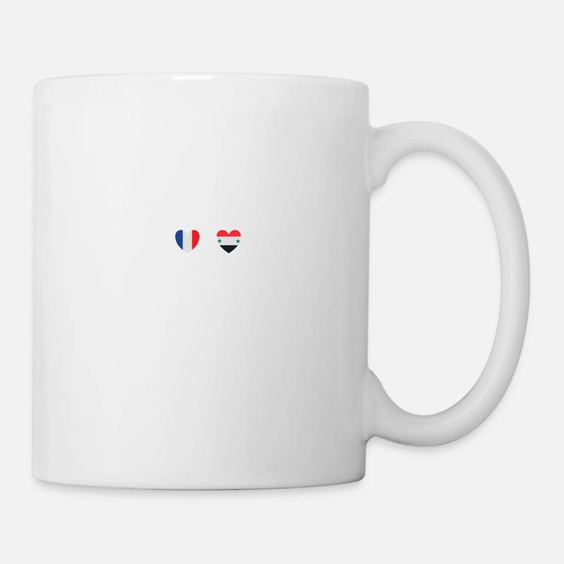 France et Syrie Drapeaux syriens - Mug blanc - blanc