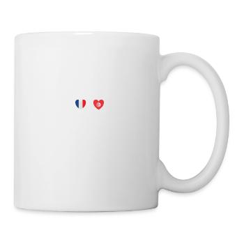 France and Tunisia Tunisian flag Flags - Mug - white - Right