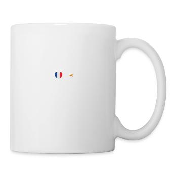 France et Chypre Drapeau chypriote Drapeaux - Mug blanc - blanc - Droite