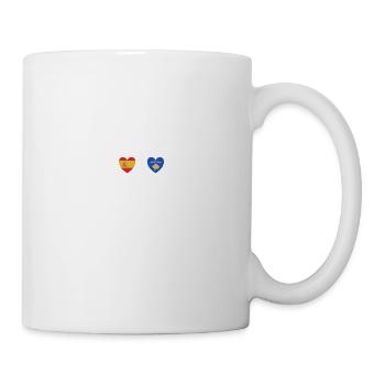 Drapeaux du drapeau du Kosovo de l’Espagne et du Kosovo - Mug blanc - blanc - Droite