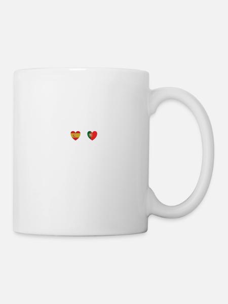 Espagne et Portugal Drapeau portugais Drapeaux - Mug blanc - blanc