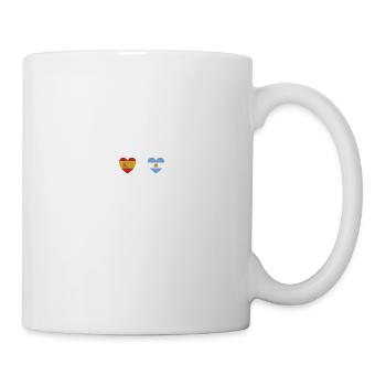 Spain and Argentina Argentine flags - Mug - white - Right