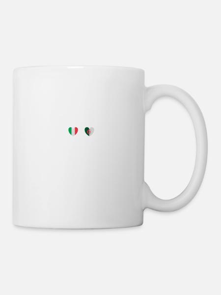 Italie et Algérie Drapeau algérien Drapeaux - Mug blanc - blanc