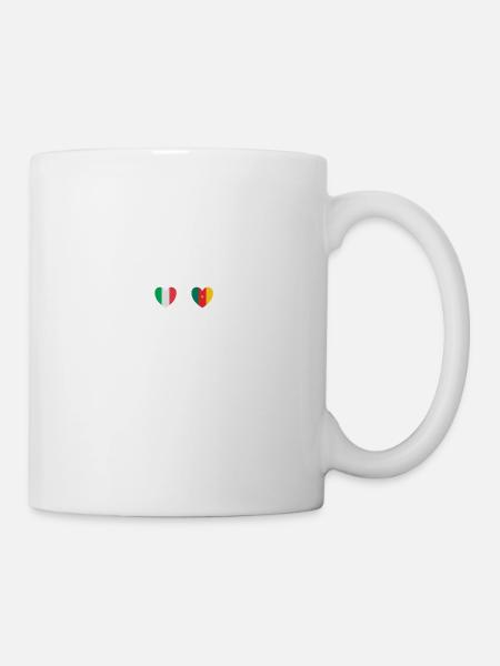 Italie et Cameroun Drapeaux du Cameroun - Mug blanc - blanc