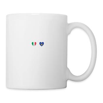 Drapeau de l’Italie et du Kosovo Drapeau du Kosovo - Mug blanc - blanc - Droite