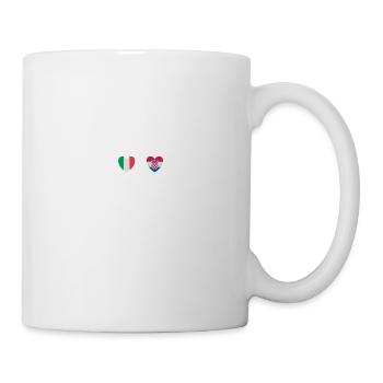 Italy and Croatia Croatian flag Flags - Mug - white - Right