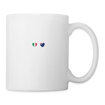 Drapeaux de l’Italie et de la Nouvelle-Zélande - Mug blanc - blanc - Droite