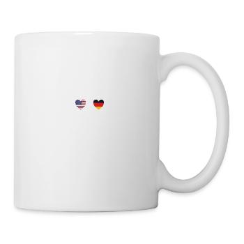 USA and Germany German flag flags - Mug - white - Right