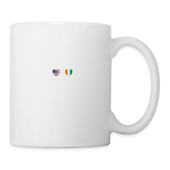 Drapeaux des États-Unis et de la Côte d’Ivoire - Mug blanc - blanc - Droite