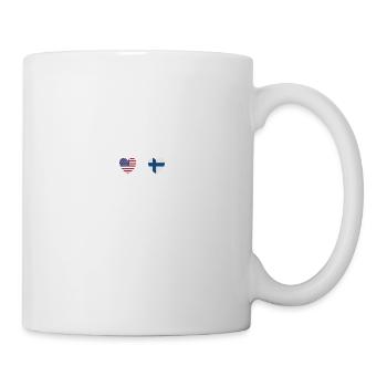 USA and Finland Finnish flag Flags - Mug - white - Right