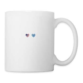 USA and Greece Greek flag Flags - Mug - white - Right
